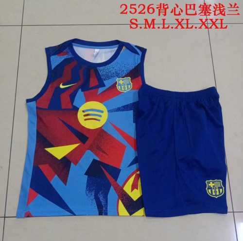 2025/26 Barcelona Red & Blue Thailand Soccer Vest Suit-815