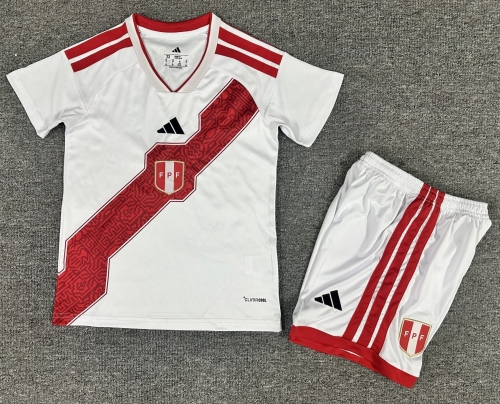 2026/27 Peru Home White Kids/Youth Soccer Uniform-1040/522/208