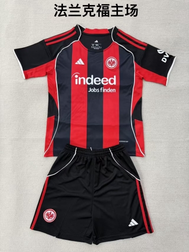 2025/26 Frankfurt Home Red & Black Soccer Uniform-208