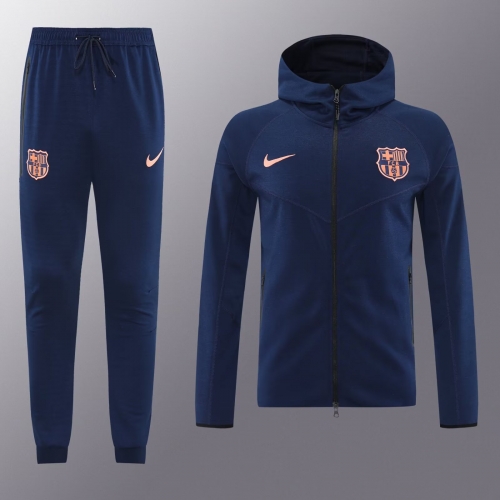 2025/26 Barcelona Royal Blue Soccer Jacket Uniform With Hat-LH