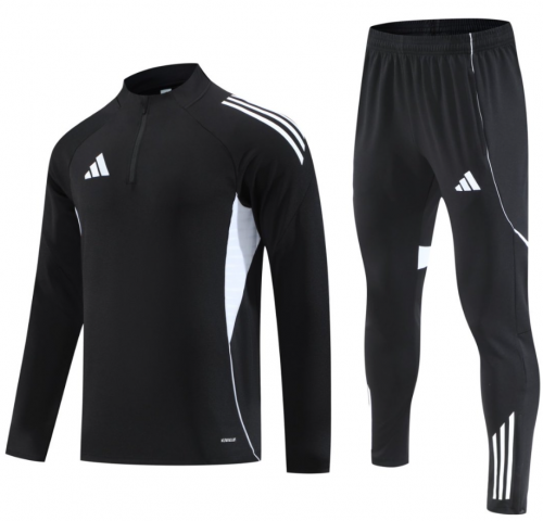 Kids Addia 2025/26 Black Tracksuit Uniform-GDP
