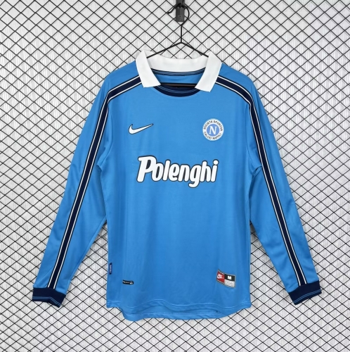98/99 Retro Version SSC Napoli Home Blue Thailand LS Soccer Jeesey AAA-503