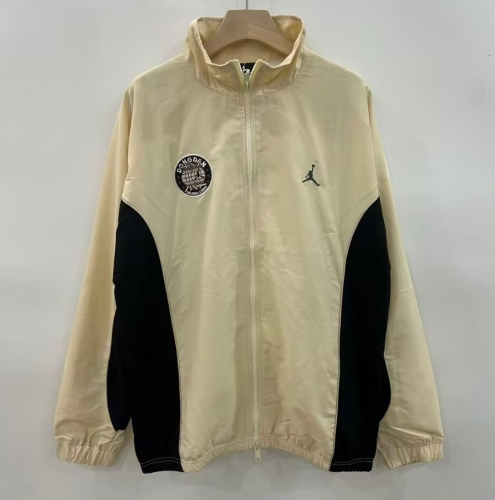 Embroidery 2025-26 Jordan Paris SG Yellow Windbreaker Hoodies Top-XH