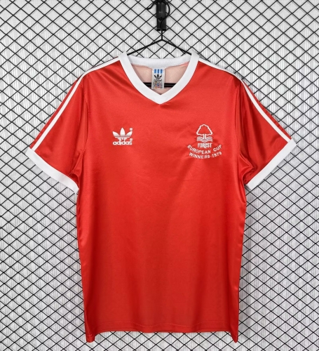 77/80 Retro Version Nottingham Forest Home Red Thailand Soccer Jersey AAA-503