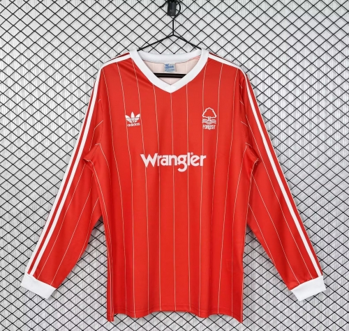 82/84 Retro Version Nottingham Forest Home Red LS Thailand Soccer Jersey AAA-503