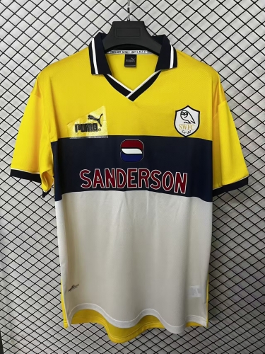 1999 Retro Version Sheffield 3nd Away Yellow & White Thailand Soccer Jersey AAA-95