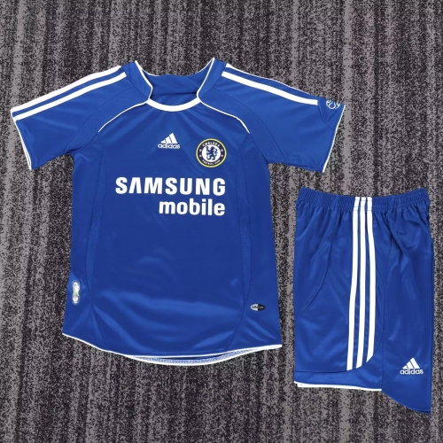 Kids 06-07 Retro Version Chelsea Home Blue Kids/Youth Soccer Uniform-811