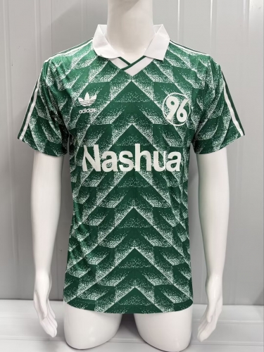 90/91 Retro Version Hannover 96 Away Green Thailand Soccer Jersey AAA-503