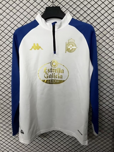 (Size S-2XL ) 2025/26 Deportivo La Coruña White Thailand Soccer Tracksuit Top-95