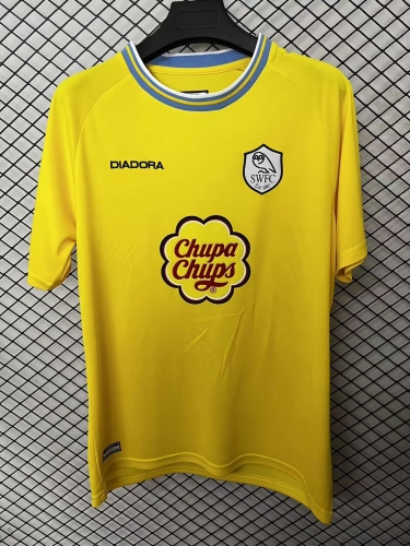 2001 Retro Version Sheffield Away Yellow Thailand Soccer Jersey AAA-95