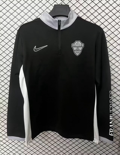 (Size S-2XL ) 2025/26 Elche CF Black Thailand Soccer Tracksuit Top-95