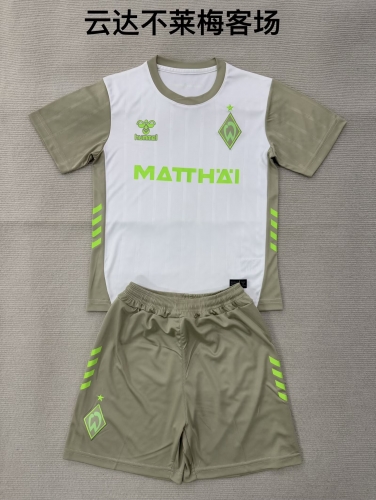 Kids 2025/26 SV Werder Bremen Away White Kids/Youth Soccer Uniform-208