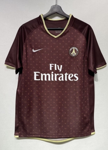 06/07 Retro Version Paris SG Away Red Thailand Soccer Jersey AAA-301