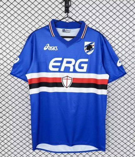 03/04 Retro Version UC Sampdoria Home Blue Thailand Soccer Jersey-503