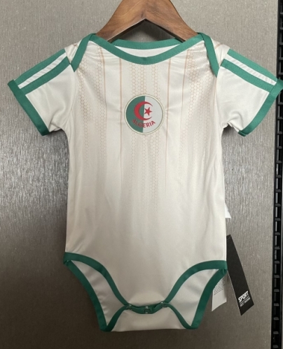 3 Star (Size 9/12 )2025-26 Algeria Home White Baby Soccer Uniform-308