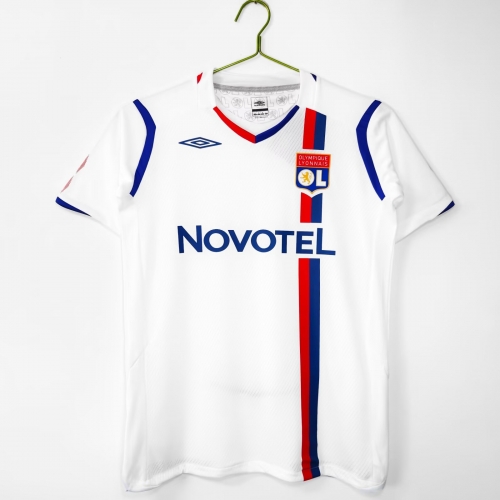 08-09 Retro Version Olympique Lyonnais Home White Thailand Soccer Jersey AAA-710