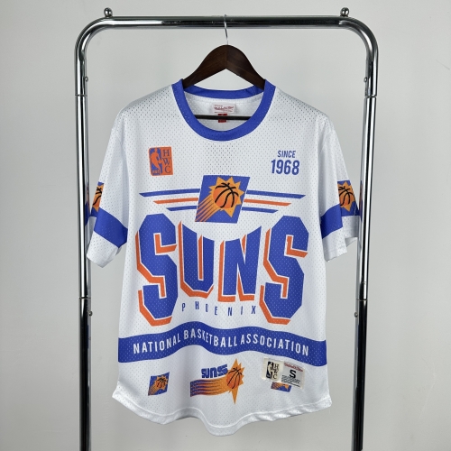 26 Models #MN Retro Version NBA Phoenix Suns White T-Shirts-311