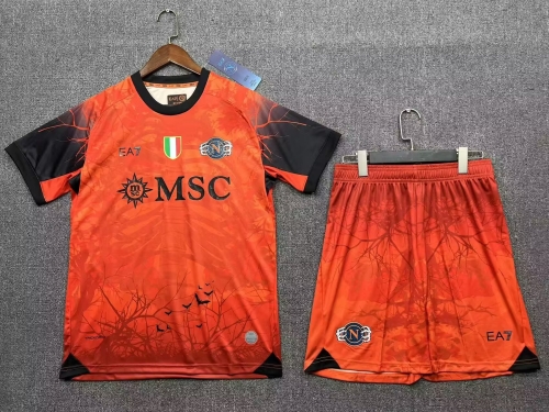 2025-26 Halloween Napoli Orange Thailand Soccer Uniform-315