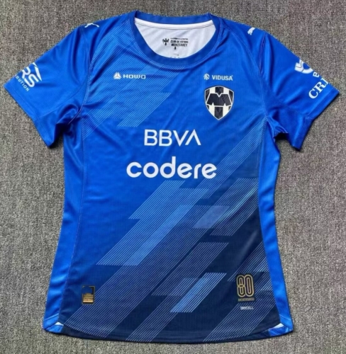 2025/26 Monterrey 2nd Away Blue Thailand Female Soccer Jersey AAA-912