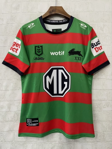 2026 South Sydney Rabbitohs Home Red & Green Thailand Rugby Shirts-805
