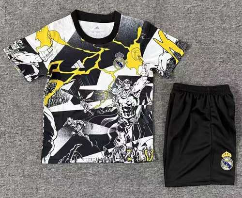 Kids 2025/26 Special Version Real Madrid Black & White Kids/youth Soccer Uniform-123/530