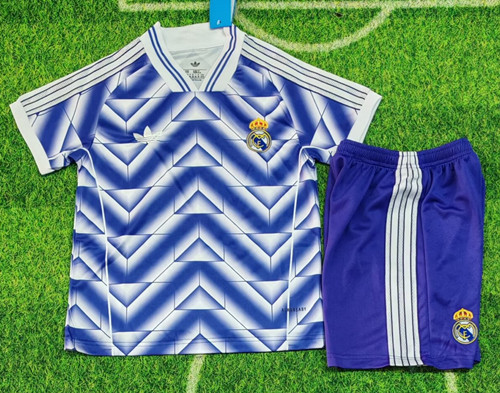 Kids 2025/26 Special Version Real Madrid Blue & White Kids/youth Soccer Uniform-123/507