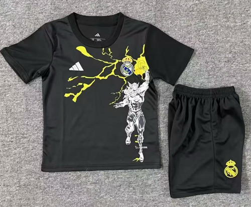 Kids 2025/26 Special Version Real Madrid Black Kids/youth Soccer Uniform-123/522/530