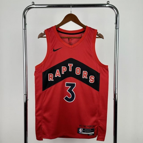 23 Season NBA Toronto Raptors Away Red #3 Jersey-311