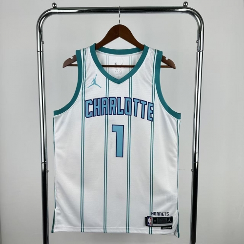 2023 Season NBA Charlotte Hornets Home White #1 Jersey-311