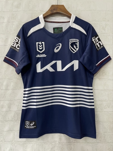 2026 Mustang Away Royal Blue Thailand Rugby Training Shirts-805
