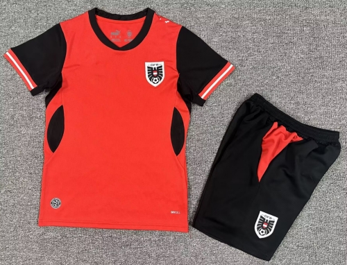 Kids 2026/27 Austria Home Red Kids/Youth Soccer Uniform-507/522/123