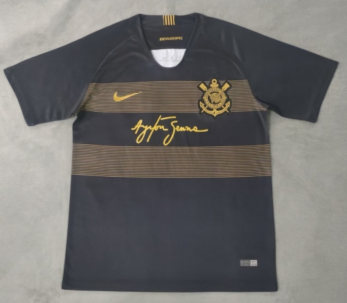 18/19 Retro Version Corinthians 2nd Away Black Thailand Soccer Jersey AAA-510