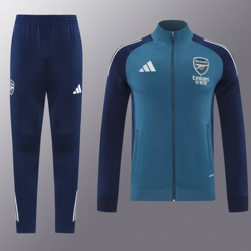 2025/26 Arsenal Blue Green Soccer Jacket Uniform-LH