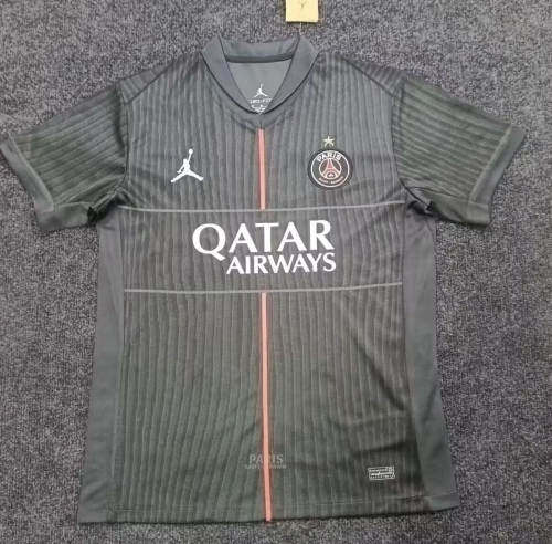 With Star 2025-2026 Paris SG 3nd Away Black Thailand Soccer Jersey AAA-47