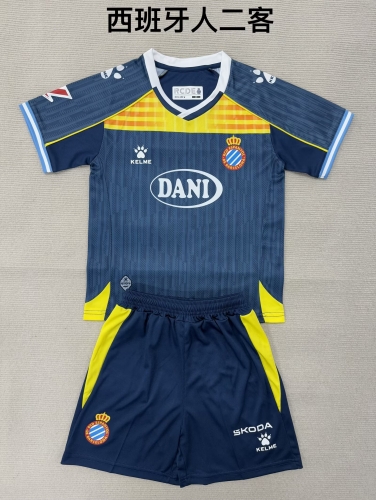 Kids 2025/26 RCD Espanyol 2nd Away Royal Blue Kids/Youth Soccer Uniform-208