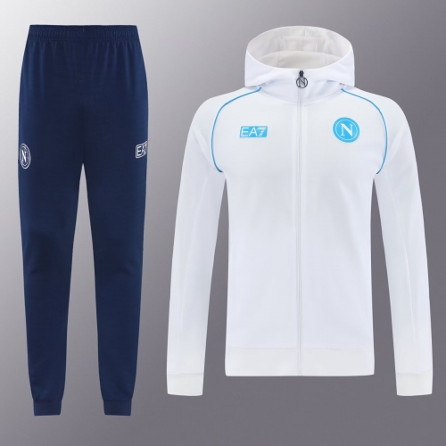 2025/26 #01 Napoli White Soccer Jacket Uniform With Hat-LH