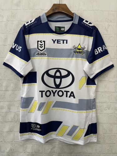 2026 Season Cowboys Away Blue & White Thailand Rugby Shirts-805