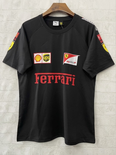 2026 Ferrar Black Round Collar Formula One Racing Shirts-805