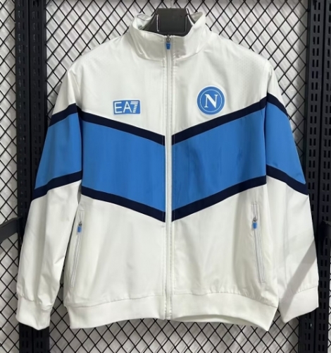 2026/27 Napoli White Windbreaker Hoodies Top-C1