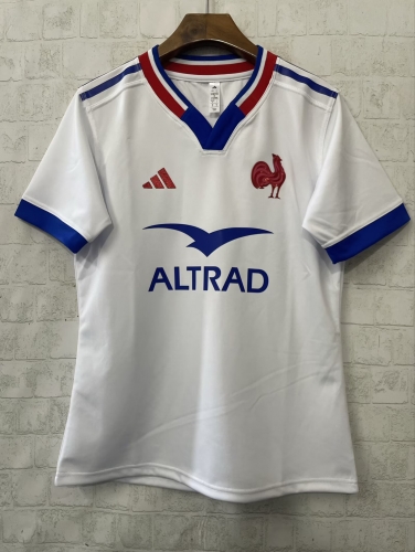 2026 France Away White Thailand Rugby Shirts-805