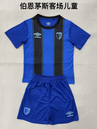 Kids 2025/26 AFC Bournemouth Away Blue Kids/Youth Soccer Uniform-208