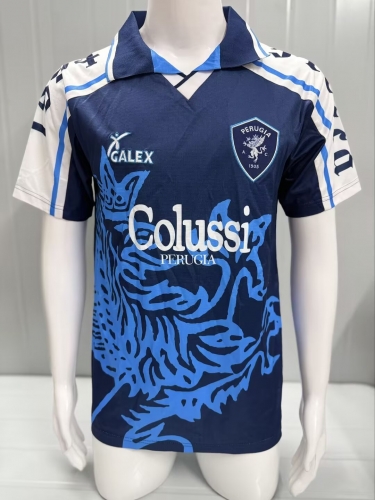 97/98 Retro Version AC Perugia Away Royal Blue Thailand Soccer Jersey AAA-503
