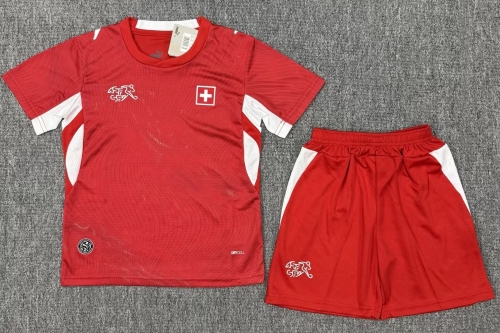 Kids 2026/27 Switzerland Home Red Kids/Youth Soccer Uniform-812/507/123