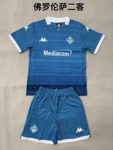 Kids 2025/26 ACF Fiorentina 2nd Away Blue Kids/Youth Soccer Uniform-208