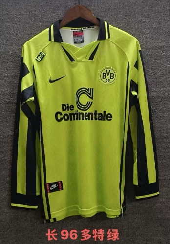 96/97 Retro Version Borussia Dortmund Home Green Thailand LS Soccer Jersey-503/709