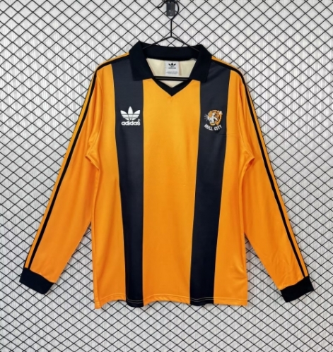 81/82 Retro Version Hull City Home Orange LS Thailand Soccer Jersey AAA-503