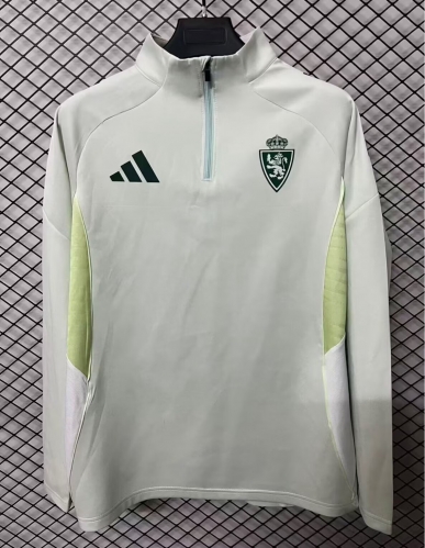 (Size S-2XL ) 2025/26 Real Zaragoza Light Green Thailand Soccer Tracksuit Top-95