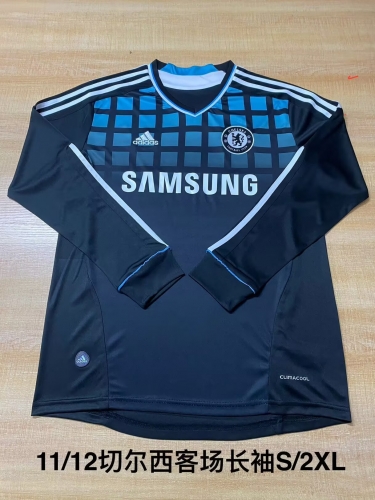 11/12 Retro Version Chelsea Away Black Thailand LS Soccer Jersey AAA-2041