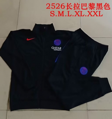 2025/26 Paris SG Black Thailand Jacket Uniform-815