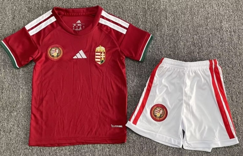 Kids 2026/27 Hungary Home Red Kids/Youth Soccer Uniform-1040